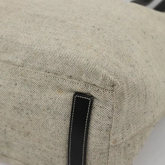 PRADA Sports Tote Bag Canvas Beige Silver Auth bs27440 - Picture 9 of 16